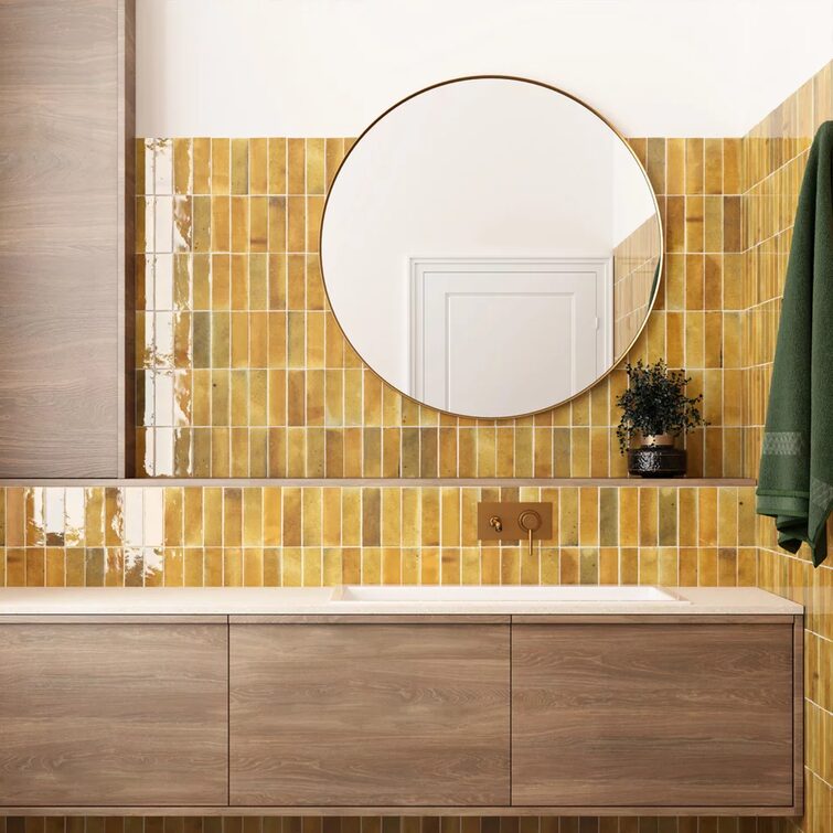 Keramische binnentegel CeraVision Hanoi Caramel 5,1x16,1x0,83cm - 1 00214020 hanoi caramel 5 1x16 1 sfeer - 13387
