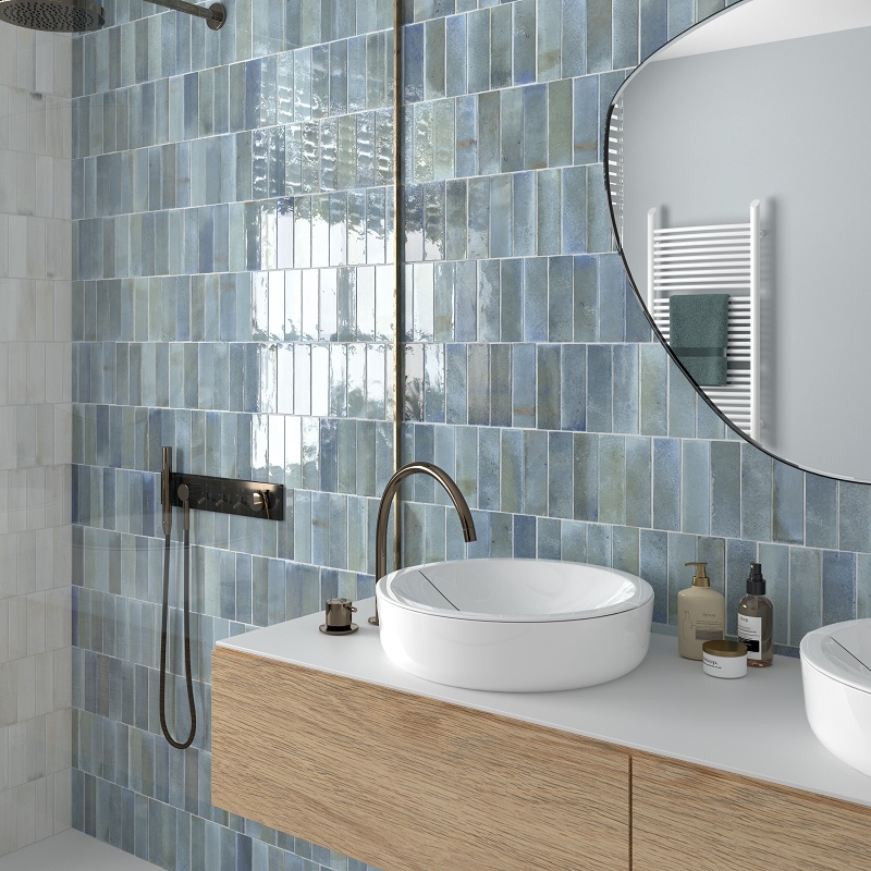 Keramische binnentegel CeraVision Hanoi Sky Blue 5,1x16,1x0,83cm - 1 00214023 hanoi sky blue 5 1x16 1 sfeer - 13396