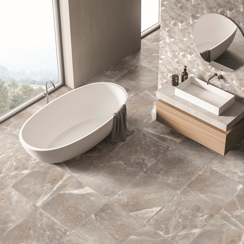 Keramische binnentegel CeraVision Salt Stone Ash 60,4x60,4x0,9cm - 1 09076083 salt stone ash 604x604 sfeer 1 - 13856