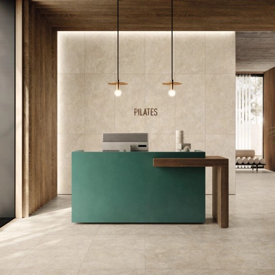 Keramische binnentegel Casalgrande Padana Pietra Tiburtina Campidoglio Cross Antica 60x60x0,9cm - 120623 2 01060045 pietra tiburtina campidoglio cross anticata 60x60 sfeer 1 - 17934