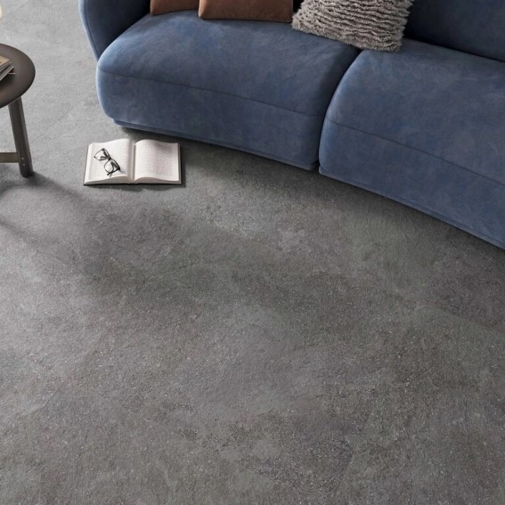 Keramische binnentegel CeraVision Blueslate Grey Mat 100x100x1cm - 129065 1 01041009 blueslate grey mat 100x100 sfeer 1 - 17773