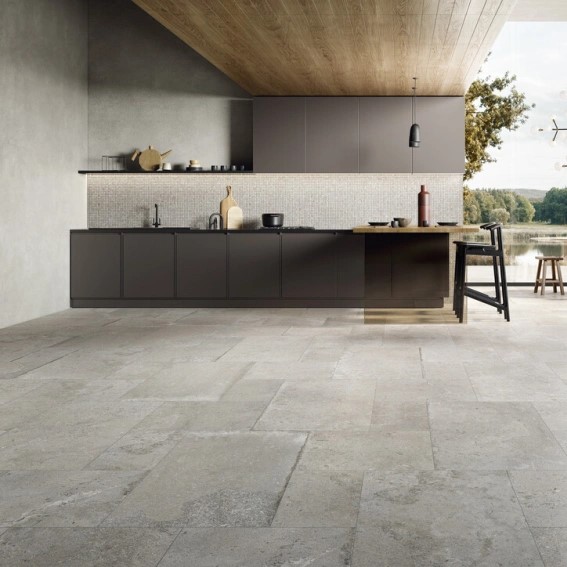Keramische binnentegel CeraVision Signature Stone Grey 60x60x1cm - 129783 1 09004189 signature stone grey 90x90 sfeer 1 - 18639