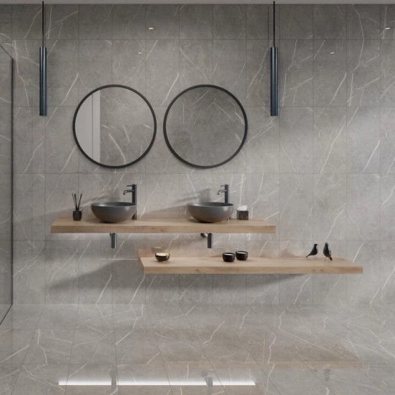 Keramische binnentegel CeraVision Elite Gray 30x60x0,95cm - 130122 1 00279403 elite gray 30x60 sfeer 1 - 17656