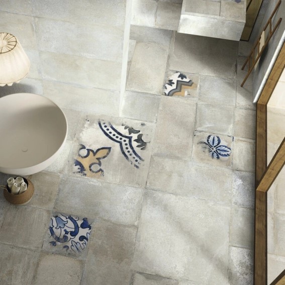 Keramische binnentegel CeraVision Antico Casale Ecru 90x90x0,89cm - 130330 1 01033007 antico casale ecru sfeer - 17853