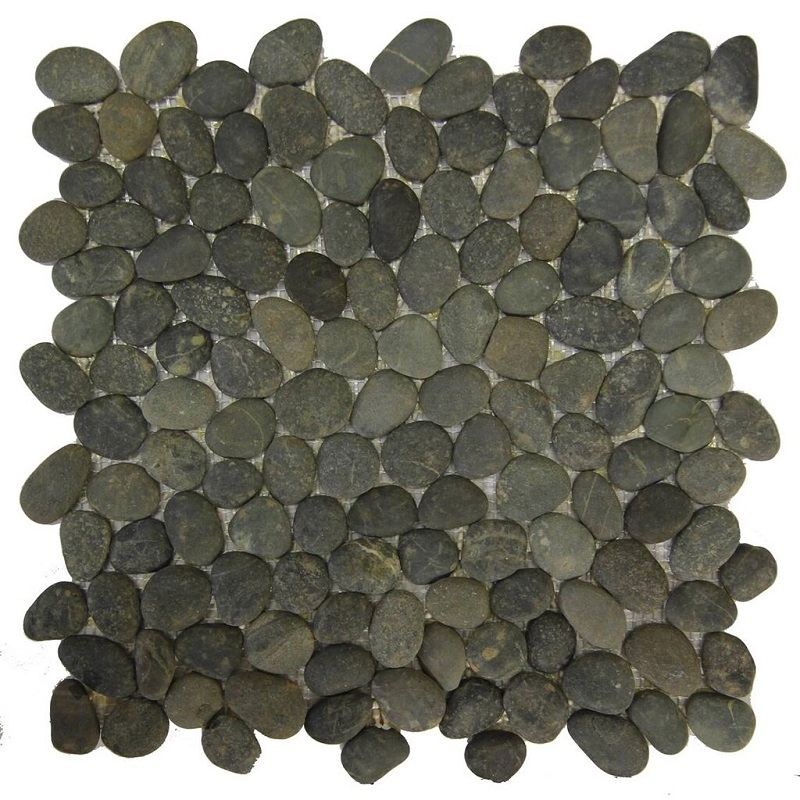 Keramische binnentegel CeraVision Kiezels Black Moza&iuml;ek 30x30x0,8cm - 140148 1 00439216 kiezels black moza ek 30x30 stuk - 17796