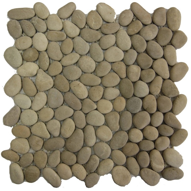 Keramische binnentegel CeraVision Kiezels Tan Moza&iuml;ek 30x30x0,8cm - 140149 1 00439214 kiezels tan moza ek 30x30 stuk - 17798