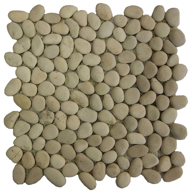 Keramische binnentegel CeraVision Kiezels White Moza&iuml;ek 30x30x0,8cm - 140150 1 00439215 kiezels white moza ek 30x30 stuk - 17800
