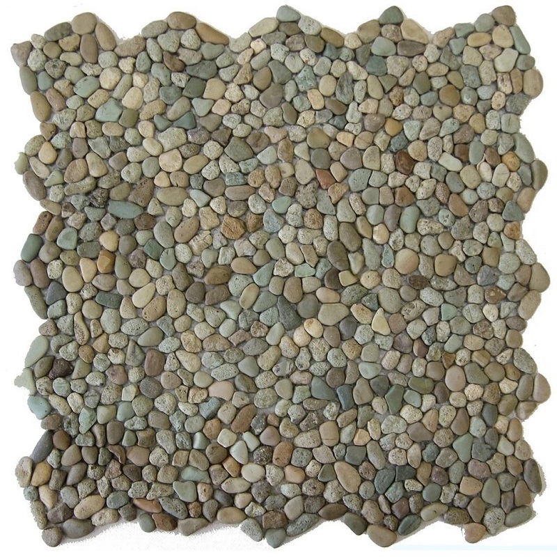 Keramische binnentegel CeraVision MA-63 Mini Pebbles Olijf 30x30x0,8cm - 140151 1 00439238 ma 63 mini pebbles olijf 30x30 stuk - 17802