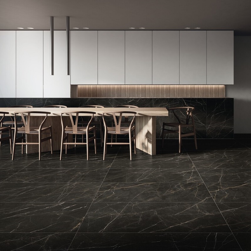 Keramische binnentegel CeraVision Laurent Negro Mat 60x120x1,08cm - 141526 2 09077747 laurent negro 60x120 sfeer 1 - 17722