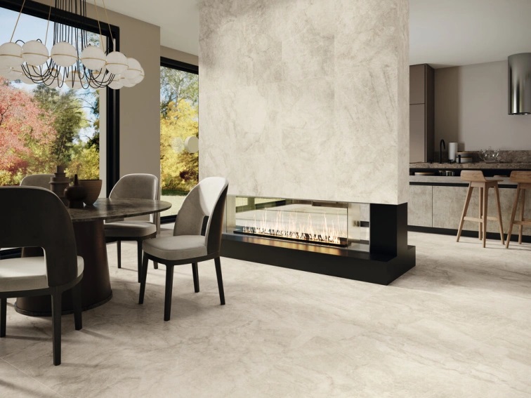Keramische binnentegel CeraVision Taj Mahal Capuccino Mat 60x120x1,04cm - 144735 1 01033014 taj mahal capuccino mat 60x120 sfeer - 18648