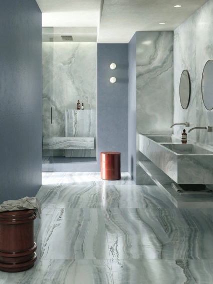 Keramische binnentegel CeraVision Venus Azul Veined 59,7x119,7x1cm - 145826 1 01004013 venus azul veined 59 5x119 2 sfeer - 19260