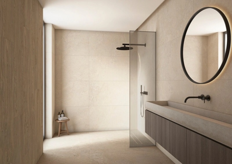 Keramische binnentegel CeraVision Dorset Sand 60x120x0,9cm - 150642 1 09079152 dorset sand 120x120 sfeer - 21278