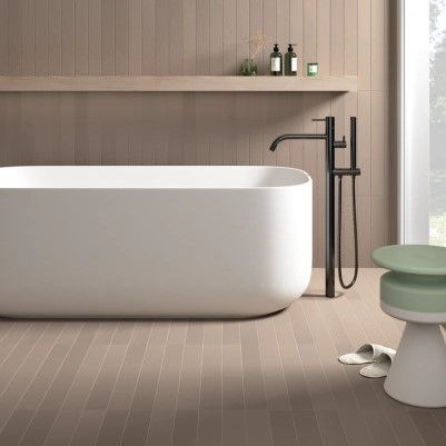Keramische binnentegel CeraVision Earth Cashmere 7,5x60x0,6cm - 154326 1 01014004 0 90m2 earth cashmere 7 5x60 sfeer 2 - 22190