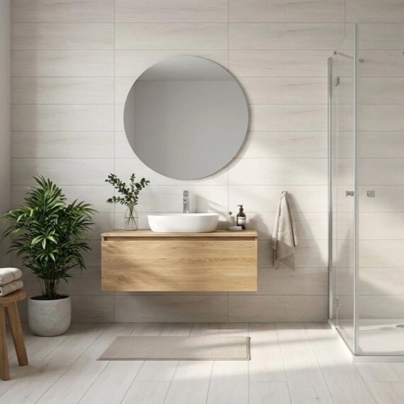 Keramische binnentegel CeraVision Breath White 22,5x90x0,8cm - 158394 1 09046004 breath white r11 rtt 22 5x90 sfeer - 22074