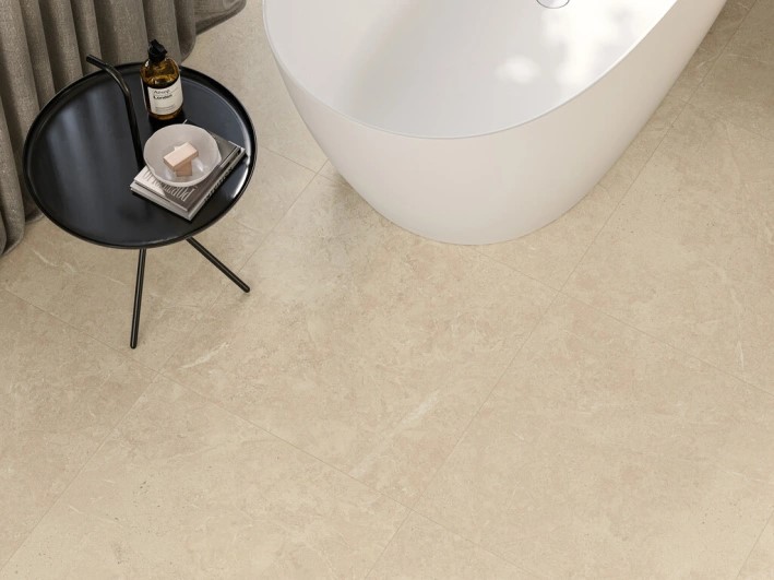 Keramische binnentegel CeraVision Duolith Sand 60x120x0,9cm - 158551 1 09046132 duolith sand rtt 60x120 sfeer - 22154