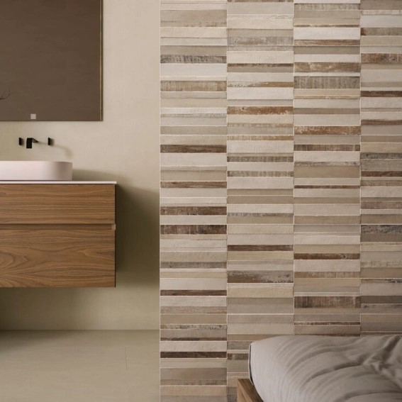 Keramische binnentegel CeraVision Origin Mixed Brisk 40x120x1,08cm - 159330 1 09010040 origin mixed brisk rtt 40x120 sfeer - 22312