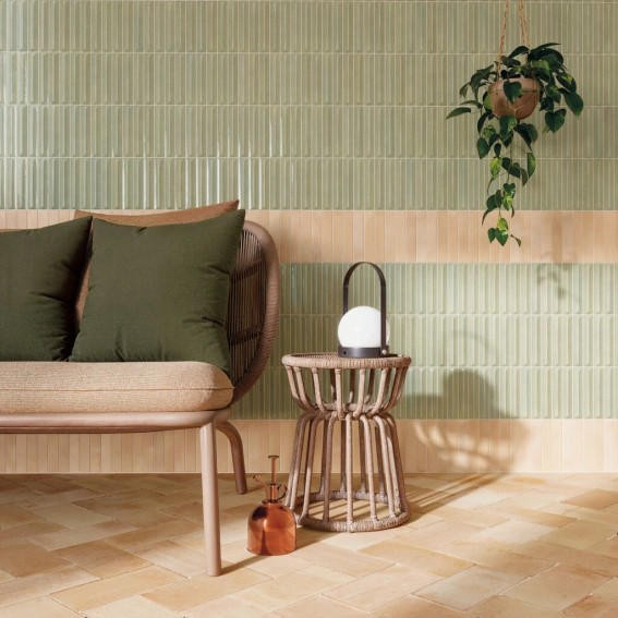 Keramische binnentegel CeraVision Nouvelle Vague Sage 3x16x1,05cm - 159399 1 00203044 nouvelle vague sage 3x16 sfeer - 22281