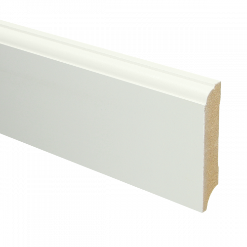 16046 MDF Eigentijdse plint 70x12mm wit voorgelakt RAL 9010 - 16046 eigentijds 70x12 1 - 7910