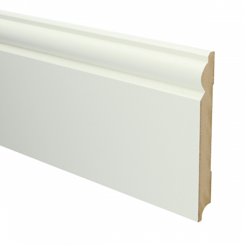 16062 MDF Barok plint 150x18mm wit voorgelakt RAL 9010 - 16062 barok 150x18 1 - 7900