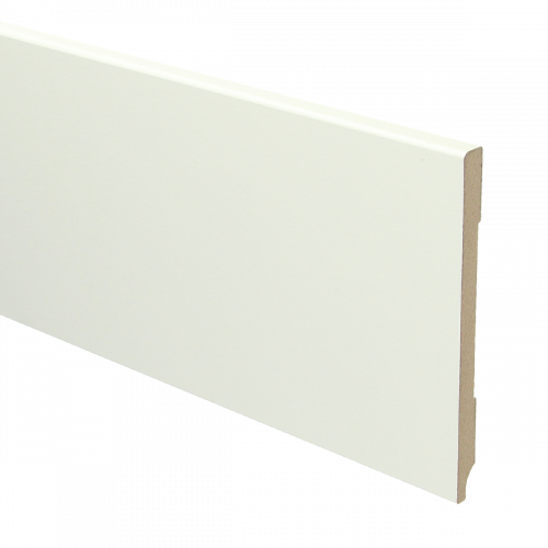 16107 MDF Moderne plint 120x9mm wit voorgelakt RAL 9010 - 16107 120x9 1 - 8129
