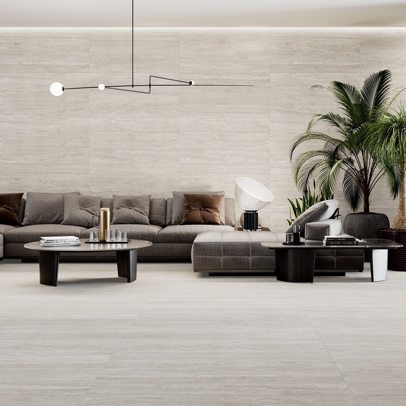 Keramische binnentegel CeraVision Travertine Vein Light 60x120x1cm - 2 01077048 travertine vein light anti 60x120 sfeer 1 - 14071