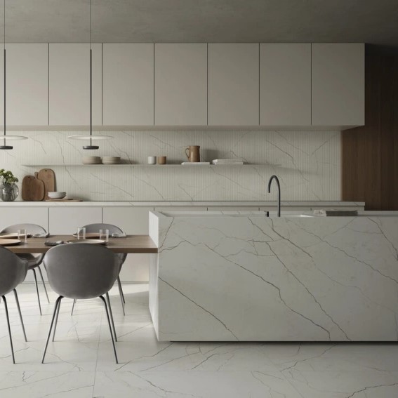 Keramische binnentegel Casalgrande Padana Marmora Palombino Vein-Touch 60x120x0,9cm - 56895 2 01060046 marmora palombino vein touch 60x120 sfeer - 17917