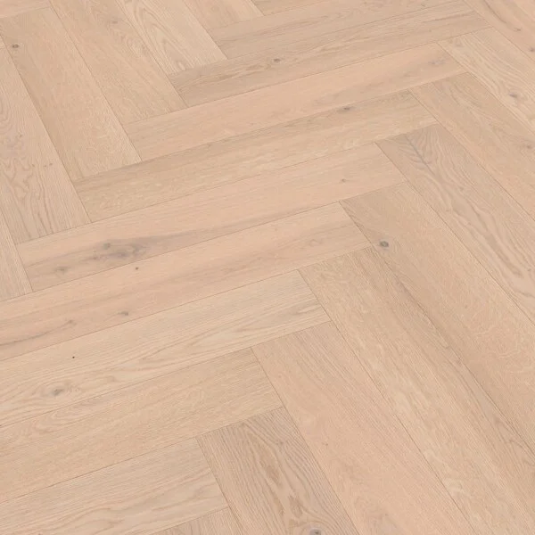 MeisterParquet. longlife PS500 Visgraat Eik authentic cr&egrave;mewit 09021