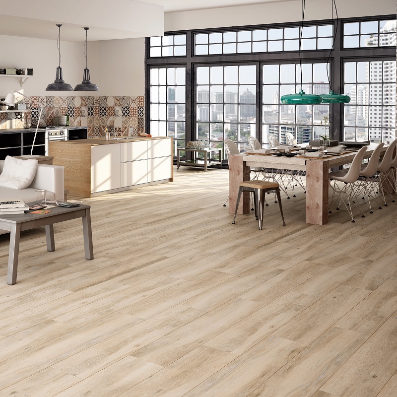 Keramische binnentegel CeraVision Atelier Beige 23,3x120x0,87cm - Atelier beige sfeer - 13897