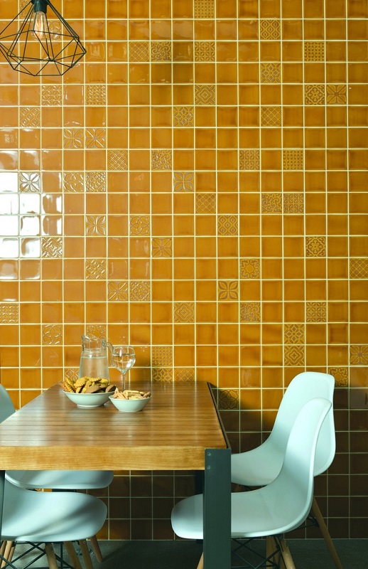 Keramische binnentegel Michel Oprey Azulejos Atelier Ambar 10x10x1cm - Azulejos ambar 1 - 16735
