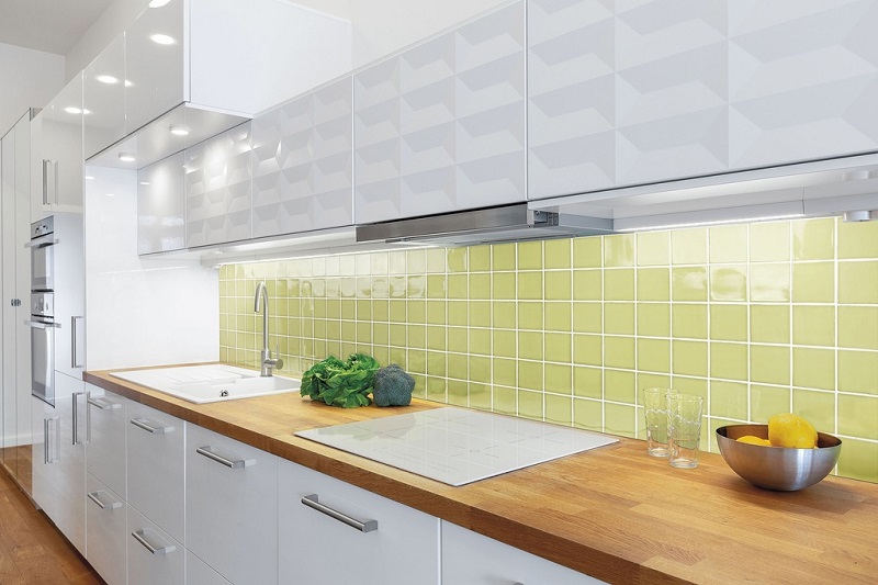 Keramische binnentegel Michel Oprey Azulejos Atelier Kiwi 7x14x1cm - Azulejos kiwi sfeer - 16762