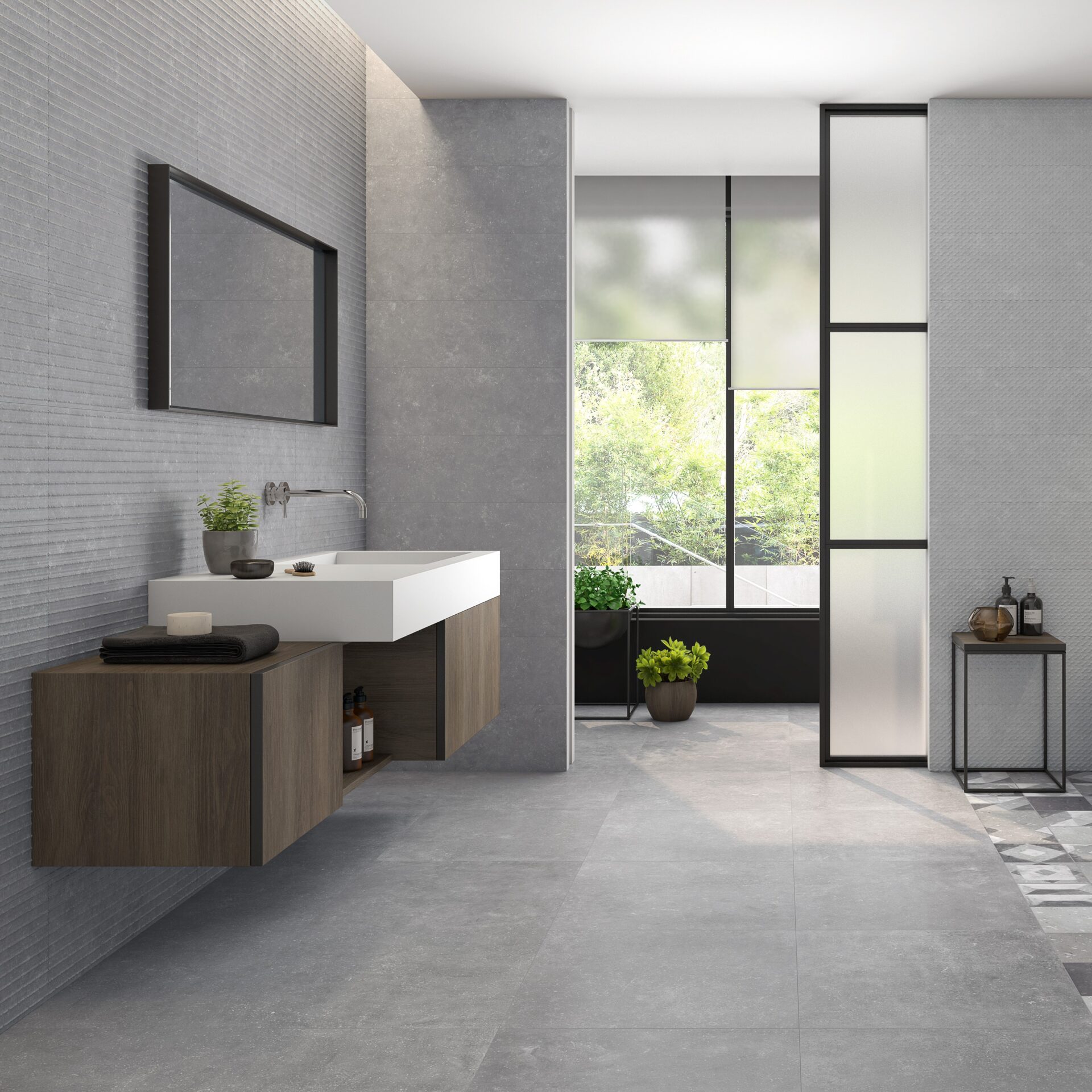 Keramische binnentegel CeraVision B-Stone Gris 60x60x0,96cm - B stone gris sfeer - 13223