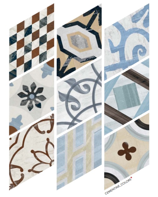 Keramische binnentegel Michel Oprey Fioranese Bridge Cementine_Colors 42,9x49,5x0,9cm - Cementina colors oprey - 18206