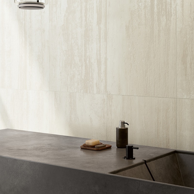 Keramische binnentegel Michel Oprey Coem Touch Vein White levigato-matt (silk) 30,2x60,4x0,9cm - Ceramiche coem touch stone vein white 60 4x120 8 levigato matt - 20630