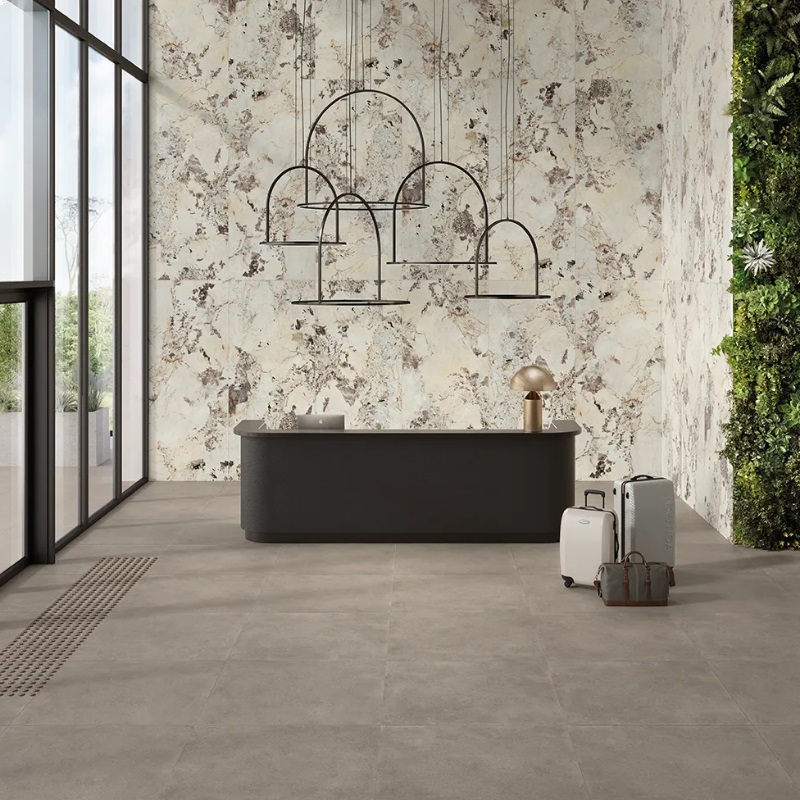 Keramische binnentegel Michel Oprey Keope District Grey spazzolato 60x120x0,9cm - District grey sfeer 1 - 18283