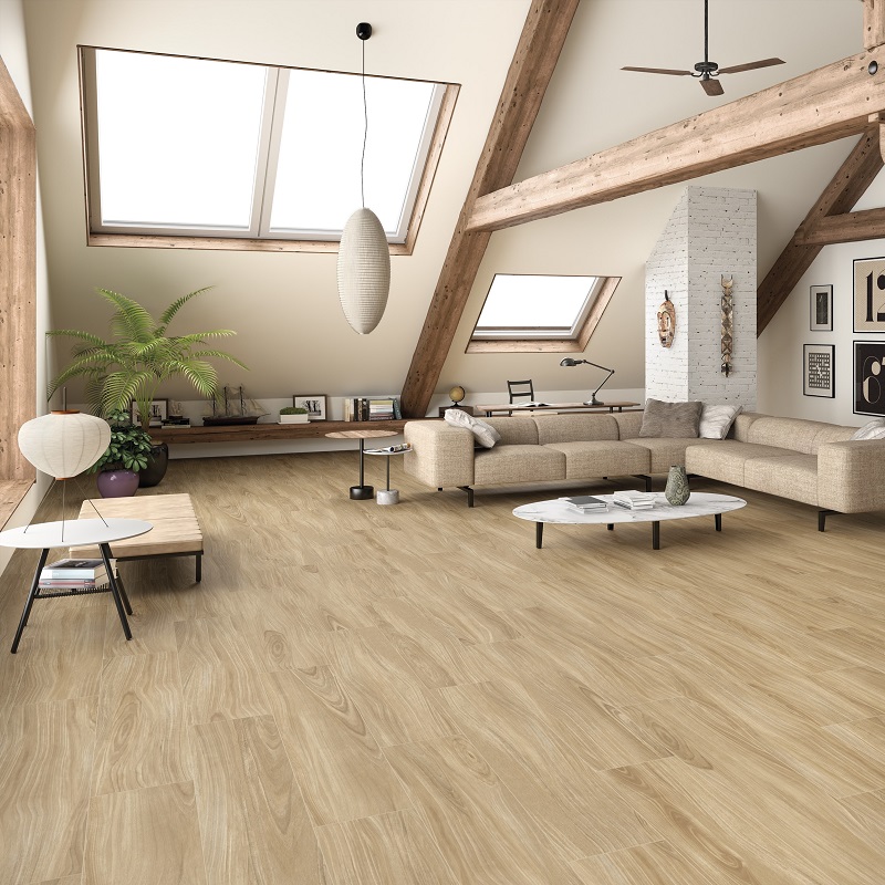 Keramische binnentegel CeraVision Kirova Roble 30x150x1cm - E01023038 stn amb kirova roble 30x150 sfeer - 13927