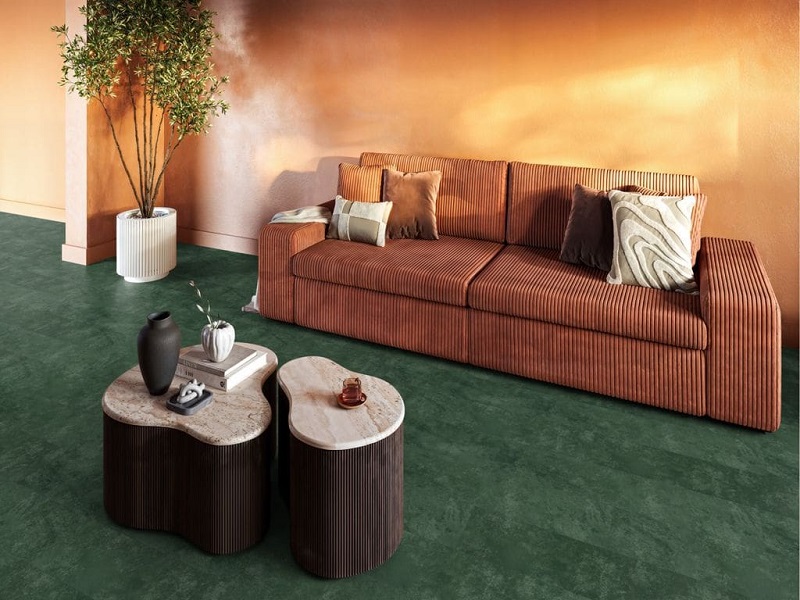Ambiant Viretto dryback dark green (plak PVC) 8560203119 - Floorlife finsbury dryback dark green plak pvc 8560203119 sfeer - 21468