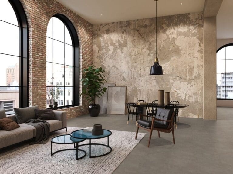 Floorlife Highbury click SRC warm grey 6043103619 - Floorlife highbury dryback warm grey plak pvc 6040100619 sfeer - Floorlife 6043103619