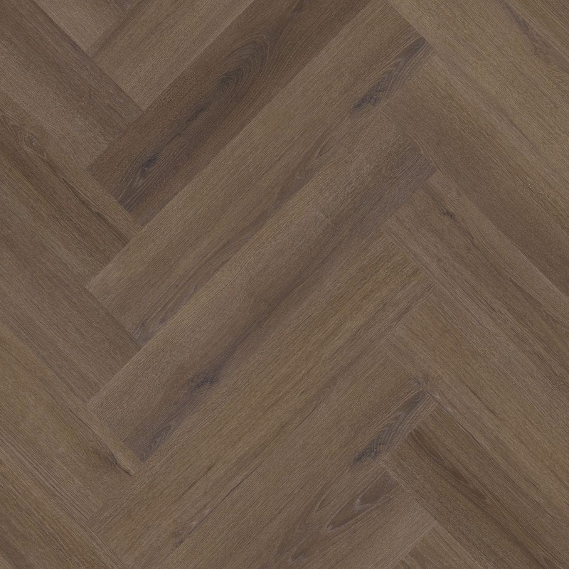 Ambiant Spigato XL Valento visgraat click SRC brown 6081201519 - Floorlife yup xl greenford herringbone dryback brown plak pvc 6080101519 - 21562