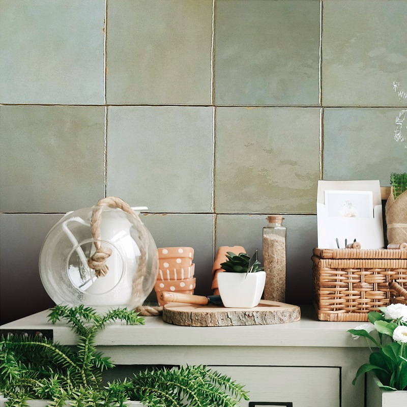 Keramische binnentegel CeraVision Zel Zafi Green 13x13x1cm - G00272105 13x13 zel zafi green sfeer - 13792