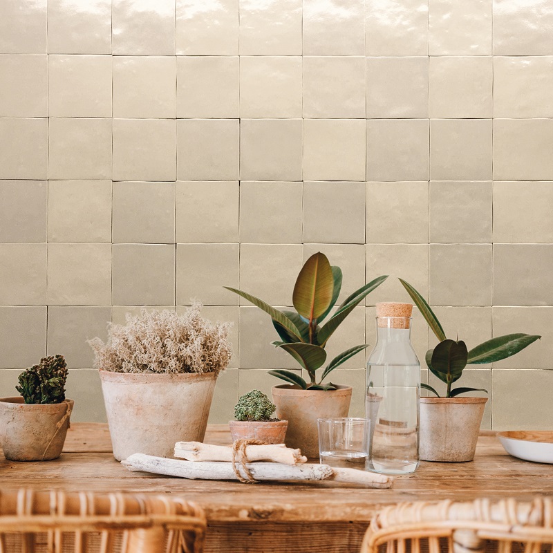 Keramische binnentegel CeraVision Manara Clay Tantan Beige 10x10x1,1cm - G00272134 amb tantan beige 10x10 sfeer - 13447