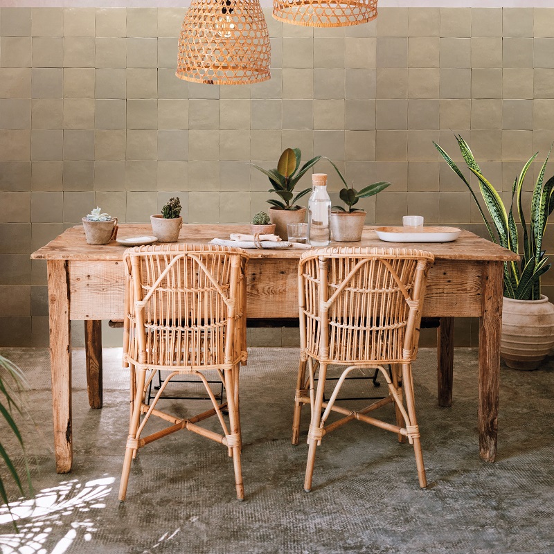 Keramische binnentegel CeraVision Manara Clay Temara Taupe 10x10x1,1cm - G00272135 amb temara taupe 10x10 sfeer 2 - 13450