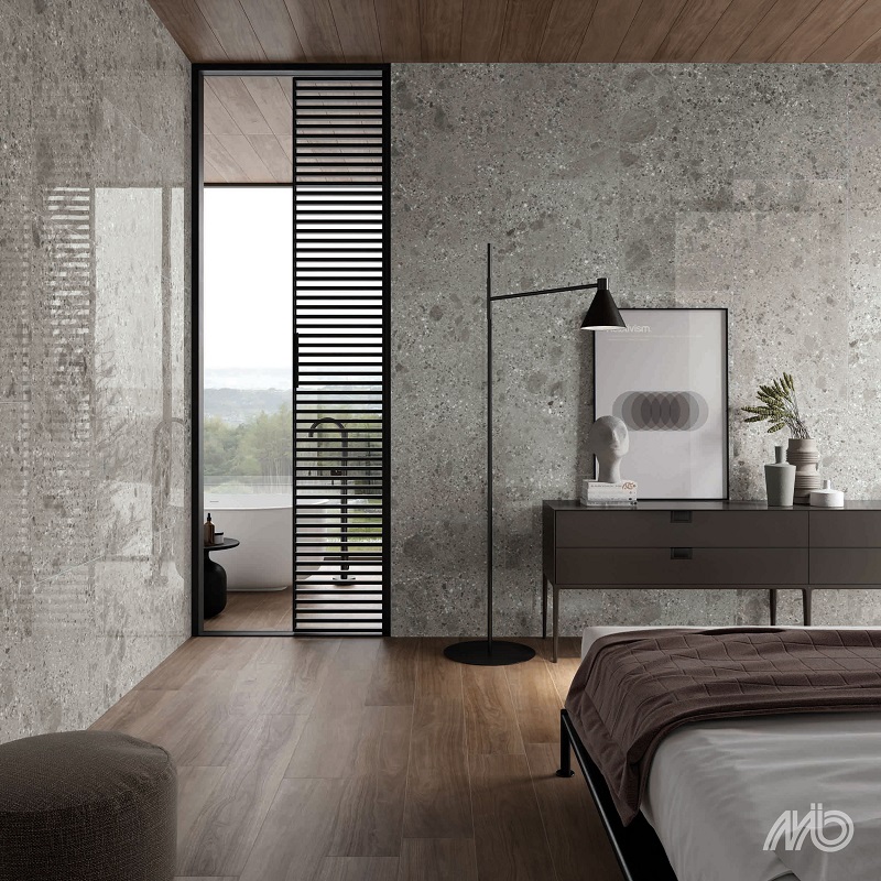 Keramische binnentegel Ariostea Fragmenta Full Body Grigio Milano Strutturato 120x120x1cm - Grigio milano 3 - 20758