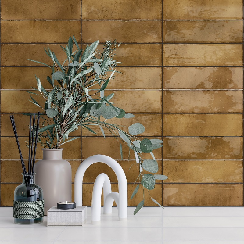 Keramische binnentegel CeraVision Cosmos Honey glans 6,9x24x0,85cm - Honey glans sfeer - 13356