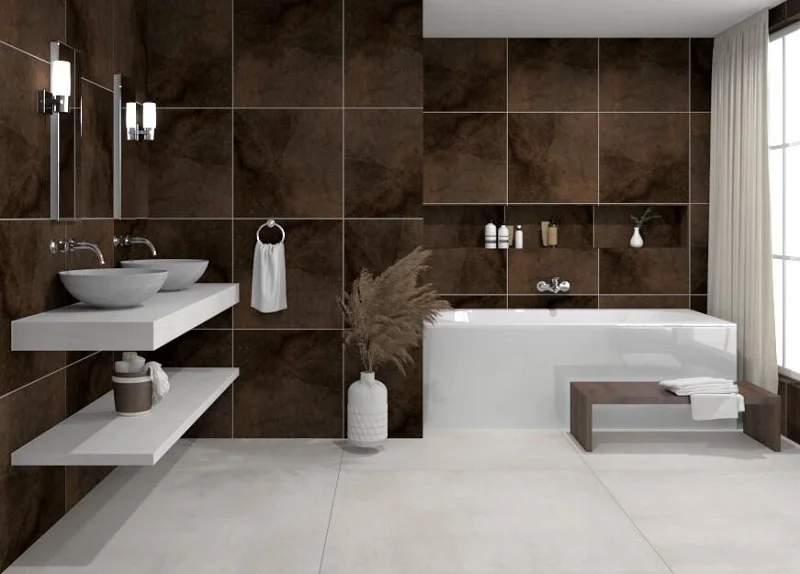 Keramische binnentegel Fondovalle PLANETO Jupiter Bruin mat 30x120x0,85cm PNT275 - Keramische binnentegel fondovalle planeto jupiter bruin mat 60x60x085cm pnt285a sfeer 5 - PNT275