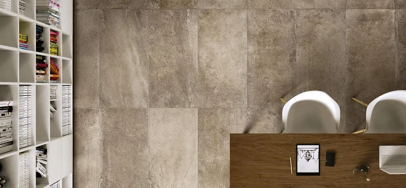 Keramische binnentegel Gazzini MOOD Mud Bruin mat 60x60x0,9cm 606333 - Keramische binnentegel gazzini mood mud bruin mat 60x60x09cm 606333 sfeer - 606333