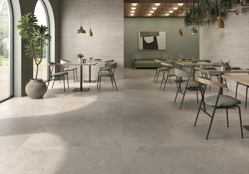 Keramische binnentegel Geo Tiles HERMES Mud Grijs mat 60x60x0,9cm 178400023660 - Keramische binnentegel geo tiles hermes mud grijs mat 60x60x09cm 178400023660 sfeer - 178400023660