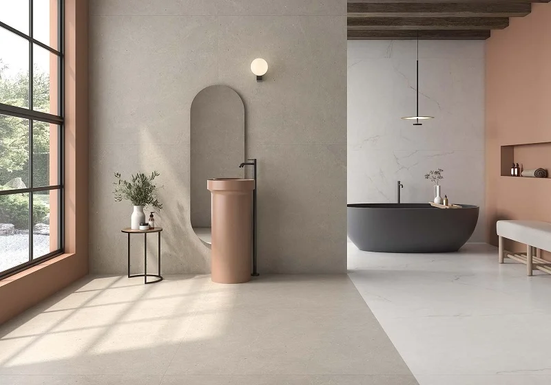 Keramische binnentegel Geo Tiles SERENNA Grey Grijs mat 120x120x1,02cm 171200024932 - Keramische binnentegel geo tiles serenna grey grijs mat 60x60x1cm 172400024932 sfeer 2 - 171200024932