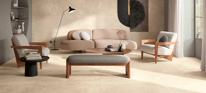 Keramische binnentegel Verde Cosmopolitan Crema Creme mat 60x60x0,85cm 1005053 - Keramische binnentegel verde cosmopolitan crema creme mat 60x60x085cm 1005053 sfeer - 1005053