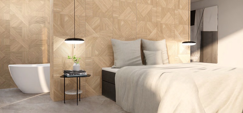Keramische binnentegel CeraVision Nantes Rlv. Fuoco Decor 60x120x0,9cm - Nantes fuoco sfeer - 18601