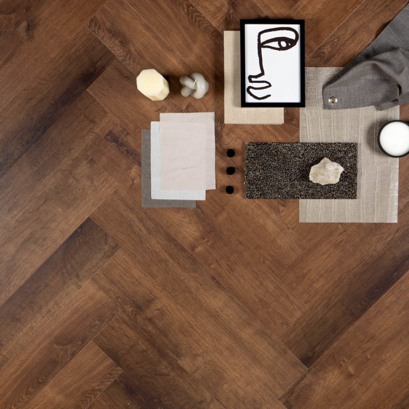 OTIUM Dawn Herringbone Dryback visgraat (plak PVC) 94625 - Otium dawn herringbone spc rigid visgraat klik pvc t94623 sfeer - OTIUM 94625